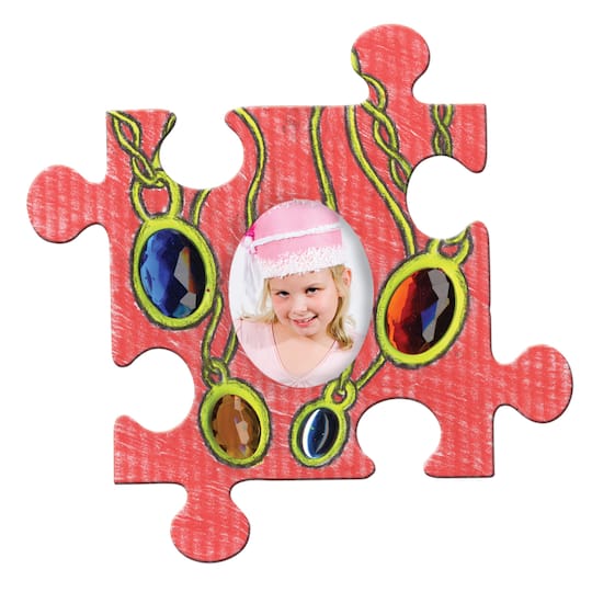 Roylco® 5.5" Puzzle Piece Picture Frames, 24ct.